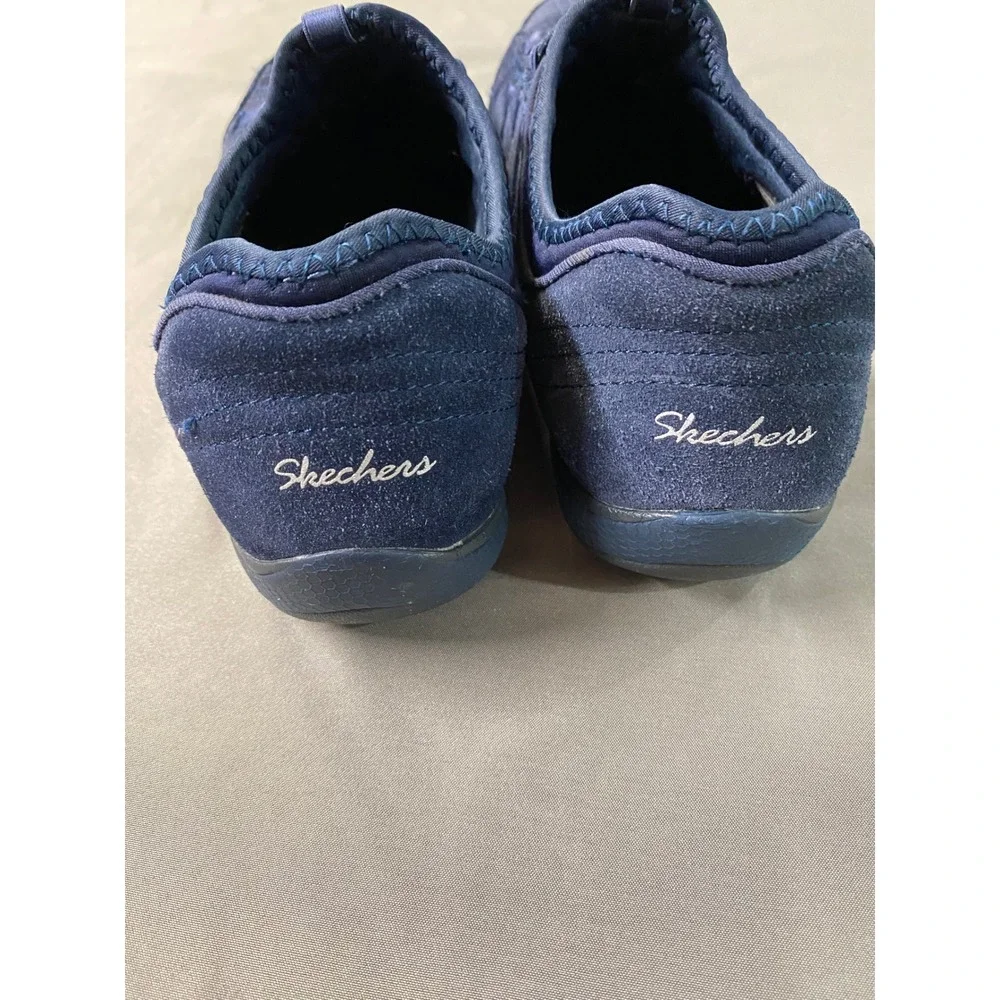 Skechers‎ Relaxed Fit Memory Foam Navy Blue Comfort Walking Shoes Womens 7.5